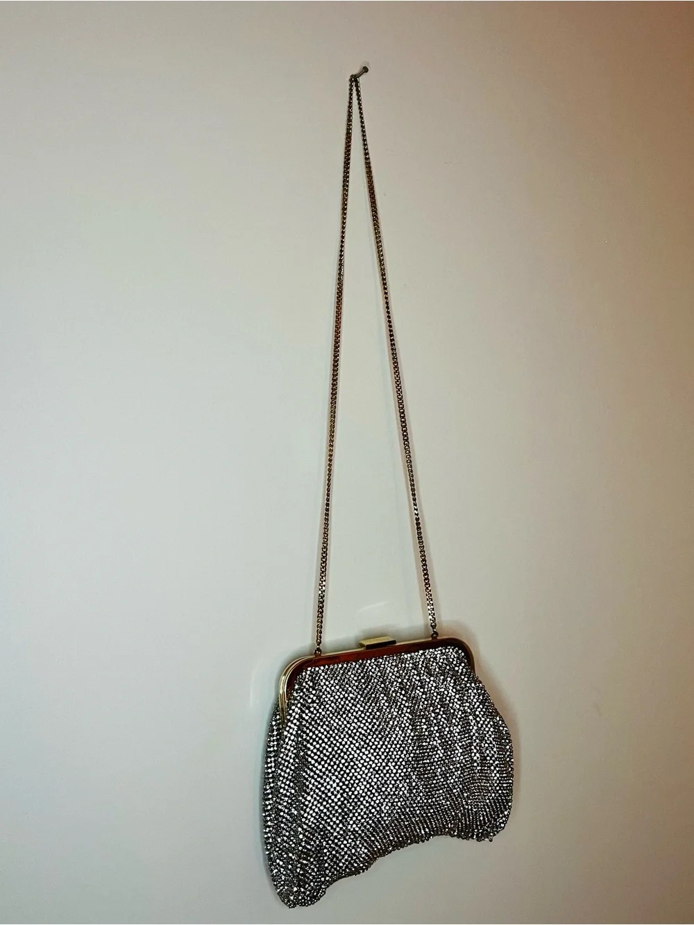 Zara Metallic Gold Clutch/Crossbody Bag